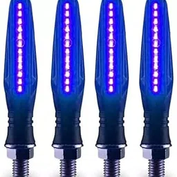 T9 TAGGEAR KTM Style Sleek Blue Led Indicators Universal Blue Color LED Bike Motorcycle Indicators Turning Lights for all bikes model Pack of 4 (Blue)-image-4