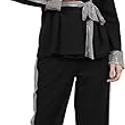 poshbery Black Grey Blazer co-ord Set with Trouser-picture-31