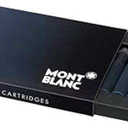 Montblanc Ink Cartridges Midnight Blue 105195 | Short International Standard Fountain Pen Refills in Blue-Black | 8 Pen Cartridges-picture-69