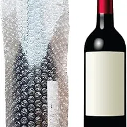 STYLELAB Bubble Pouch For Bottle 15x6 Inches Size Whisky/Beer Wine Bottle Cushioning Transparent 60 GSM (Pack of 10)-picture-30