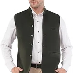 malik's kurta king Tweed Wool Nehru Jacket for Men | Ethnic Modi Waistcoat | Sleeveless Bandhgala Jacket-picture-36