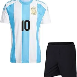Mesii 10 Argentena World Cup Football Jersey with Shorts 2024 for (Kids,Boys,Men)-picture-34