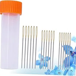 COHEALI 18-Piece Gold Tail Needles Set Large Holes for Easy Yarn Passing for Embroidery Sewing and Crafting Projects-picture-20