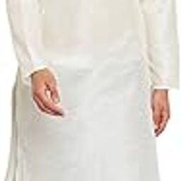 sojanya (Since 1958 Men's Off-White and Gold Dupion Silk Dhoti Kurta Set-picture-24