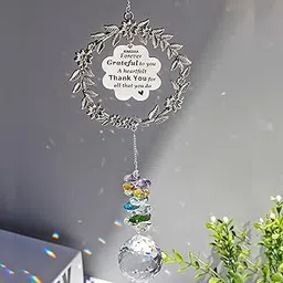 Thank You Gifts, Sun Catcher Gift with Engraved Thank You Message, Hanging Crystal Suncatcher Ornament for Window Rainbow Maker, Appreciation Gift, Gratitude Gifts for Friend Family Teacher-image-93