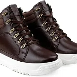 bxxy Men's 3.74 Inch Hidden Height Increasing, Faux Leather Material Casual Sneaker Laceup and Outdoor Shoe.-picture-39