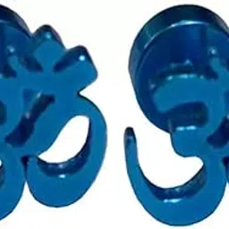 m men style Om Piercing 1 Pair Blue Stainless Steel Earrings For Men And Women-picture-41