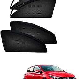 Auto Addict Zipper Magentic Car Sunshades Set of 4 Pcs Black for i20 New(2020-Today)-picture-28