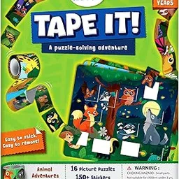 Skillmatics Puzzle Activity - Tape It Animals, 150+ Easy-Tear Stickers, Art & Craft Kit, Educational Fine Motor Skills & Travel Toy, Gift for Kids Ages 4, 5, 6, 7, 8-image-91