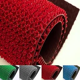 SAI BALAJI 48 X 24 Inch_4 X 2 Feet_PVC Stick Turf Mat_Foot Mat_Door Mat for Home Entrance_Floor Mat_Kitchen_Office_Balcony_Bath room_Bed room Mat_RED Color TM25-image-29