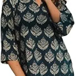 Kashis Creations Floral Print Rayon Kurta for Women | Regular Fit Stylish Top for Girls and Office | Light Color Multicolor Kurti-picture-25
