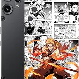 AtOdds Mobile Skin Sticker Wrap | Compatible for CMF Phone 2 PRO (5G) | Scratchproof Matte Finish | Full Coverage for All Sides & Camera Protection (rengoku) image 1