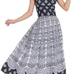 Stylish Black A-line Midi Dress: Ethnic Cotton Cocktail Maxi Gown for Women - Ideal for Parties, Special Events, Elegant and Comfortable-picture-15