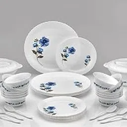 VRAJ Sales™ Dinner Set 36 pcs Unbreakable Plastic Light Weight with 6 Full Plates, 6 Quarter Plates, 12 Veg Bowls, 2 Serving Bowl with lids. 2 Serving Spoons and 6 Spoons (Pack of 1)-picture-33