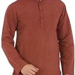 latestplus apparel LatestPlus Men's Solid Cotton Blend Ethnic Wear Regular Full Sleeve Kurta-picture-47