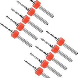 Micro PCB Drill Bits, 1/8" Shank 0.7mm Cutting Edge, Tungsten Carbide Print Circuit Board Drill Bit - (Applications: for CNC Drilling Engraving Machine), 10-Pieces-image-15