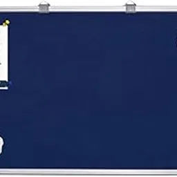 AP BOARDS™ Display Board Bulletin Notice Board, Reminder Board for Wall With 50 Pushpins(1Ftx2ft) To Do List Board for Wall Soft Board for Study Room,Photos,Schedules,Display for Wall (Blue) Pack of 1 image 1