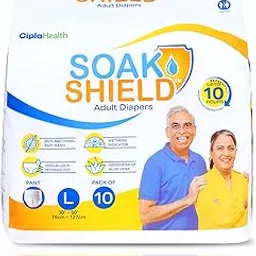 Soak Shield Adult Diaper Super Absorbent|Unisex|Pant Style|Upto 10 Hours|Quick Absorption|Odour Lock Technology|Prevents Leakage|Antibacterial|Wetness Indicator|Size 30 to 50 Inch|76 to 127 cm|(PACK OF 1) (L Large)-picture-24