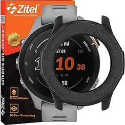 zitel Zitel® Case Compatible with Garmin Forerunner 255/255 Music, Soft TPU Full Around Bumper Cover Shell (Without Screen Protector) - Black-picture-30