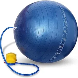 Nivia Anti Burst PVC Ball for Exercise & Fitness with Foot Pump (Size - 95 cm) Blue-picture-17