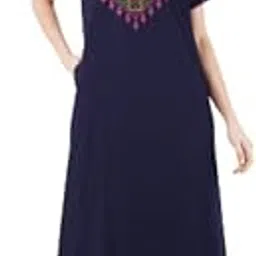 koi sleepwear Premium Women Embroidery Night Gown Lizzybizzy Cotton Nighty Maxi-picture-17