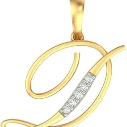 18K Gold And Diamond Womens Pendant | D Alphabet Pendant | Pendant For Engagement, Wedding And Special Occasion | BIS Hall Mark Certified Gold And Diamond Jewellery - KFP-38-image-3