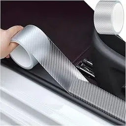 Rylan Universal Car Door Edge Entry Guards Scratch Cover Door Sill Protector 5D Carbon Fiber Paint Threshold Guard Car Bumper Door Guard Hood Sticker Protection Strip (Whitecolor - 5cm × 5M)-picture-16