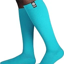 KUE Knee Compression Socks for Unisex, Pain Relief, Boost Stamina, Circulation & Recovery, Perfect for Running, Football, Sports Activity I Moisture Wicking I Ankle and Arch Support I Knee Socks(S/M)-picture-10