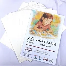 SUKECHI 300 GSM A5 Art Paper – Ivory Drawing Sheets | 20 PCS | HQ for Sketching, Watercolor Painting & Charcoal Artwork (21x15 cm)-picture-43