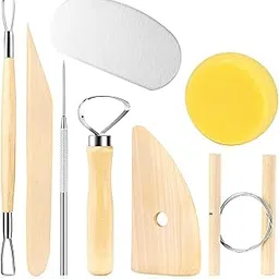 8pcs Wooden Pottery Sculpting Clay Cleaning Tool Set, Includes Clay Cutting, Modeling, Trimming Tools, for Beginner Level Pottery and Smoothing, Cleaning, Carving, Shaping and Sculpting.-picture-14