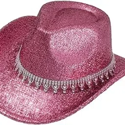 myaddiction Western Cowboy Hat Retro Style Cowgirl Hat for Role Playing Festival Pink-picture-56
