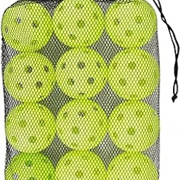 CALANDIS™ 12 Pieces Pickle Balls Sports Soft Pickleball Balls for Game Tennis Training Yellow Green | Balls | Tennis | Tennis & Racquet Sports-picture-15