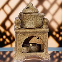 Teapot Oil Diffuser for Home Fragrance, Tealight Candle Oil Burner Aroma Diffuser for Serenity, Wellness Gift, Indoor Fragrance (Ceramic)-picture-28