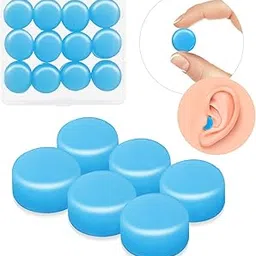 Molain 6 Pairs Reusable Silicone Ear Plugs, Waterproof Noise Cancelling Ear Plugs for Sleeping, Shooting, Airplanes, Concerts, Mowing-picture-31