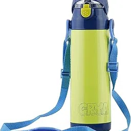 Kidster Sipper 500ml Stainless Steel Water Bottle for Hot and Cold Beverages for Upto 24 Hours, BPA Free and Leakproof Thermosteel Double Walled Insulated Vacuum Thermos Flask (Neon Green)-picture-12