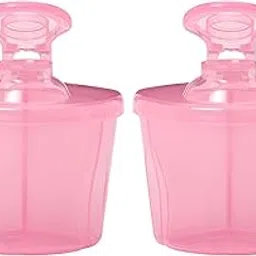 Safe-O-Kid® BPA Free; Portable Milk PowderFood Storage Box for Baby, Pink, Pack of 2-picture-38
