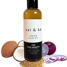 yai & ka Onion Hair Oil, Coconut + Onion | Onion, Coconut Oil & Herbal Extracts | Boosts Hair Growth, Reduces Hair Fall, Nourishes Scalp | For Men & Women, 100ml-picture-33