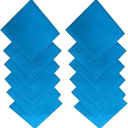 vt virtue traders Pure Cotton Hanky/Rumal For Men and Boys (Blue, Pack Of 12 Pc)-picture-17