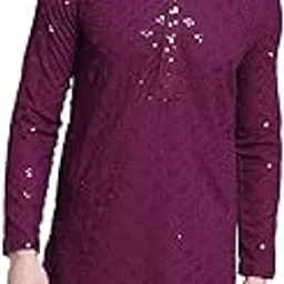sojanya Men's Cotton Regular Fit Paisley Regular Kurta image 1