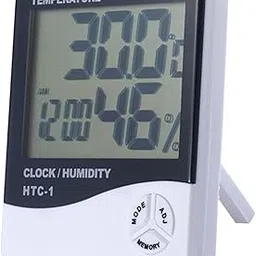 LCD Digital Temperature Humidity Meter Thermometer Hygrometer Indoor Outdoor Weather Station with Alarm Clock, Calendar, Max/Min Records, and Easy-to-Read Display-image-41