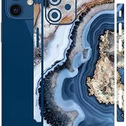 AtOdds - Compatible for iPhone 12 Mini - FloorMarble Design Printed Mobile Back Screen Guard Protector (Coverage - Back+Camera+Sides)-picture-11