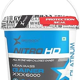 BIG ROCK NUTRITION Nitro HD Lean Mass Gainer - High-Protein Supplement for Lean Muscle Mass Gainers (Kesar Pista, 4.5Kg)-image-2