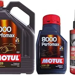 Motul 8000 Perfomax 0W20 100% Fully Synthetic Engine Oil - 3.5 Liter Can and 0.5 Liter Can 1 Nos. (4L) With Leather Clean & Shine 100ml Combo-picture-25