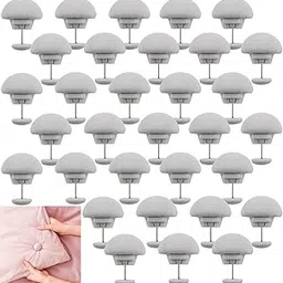Spatlus Mushroom Quilt Holder Pins, Duvet Comforter Clips, Blanket Tucker Pin, Bedsheet Button Fasteners, Quilt Fixing Buttons, Duvet Button Fasteners, Bedding Clamps for Comforters (Pack of 32, Grey)-picture-34