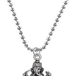 Religious Jewelry Shree Ganesh Ekdant Silver Zinc Metal 01 Necklace Pendant for Men and Women-image-62