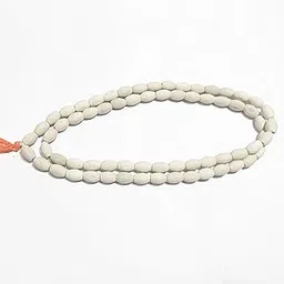 Naeva Oval Shape White Tulsi Mala 108 Beads-picture-10