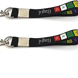 ajs Tibetan Ladakh Prayer Words Lanyard Keychain with Ring to Hold your Car, Bike, Home & Office Keys and with a Hook to Hold your ID Card, Black, Pack of 2-picture-11