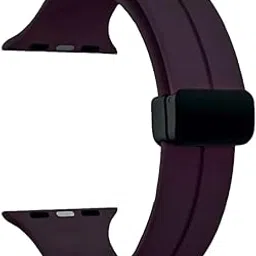 T TECLUSIVE Premium Silicone Strap Band with Magnetic Lock Compatible for iWatch Series Ultra/Series 8/7 / 6 / SE / 5/4 / 3 | Adjustable Silicon Band with Magnet (49mm/45mm/44mm/42mm, Purple)-picture-16