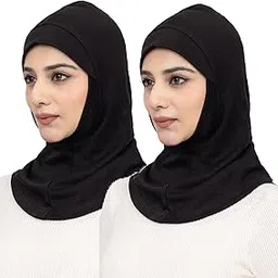 Gajraj Premium Cotton Hijab Scarf Full Coverage Islamic Head Wrap/Safety Mask for Girls Women (Pack of 2)-image-99