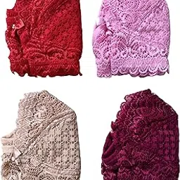 Full Net Bra for Women, Everyday Regular Lace Bra Blend T_Shirt Bra Pack of 6 Piece Combo-picture-35